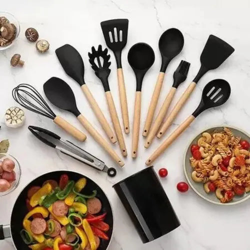 Set Utensilios De Cocina En Silicona 12 - Calidad Superior