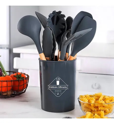 Set Utensilios De Cocina En Silicona 12 - Calidad Superior